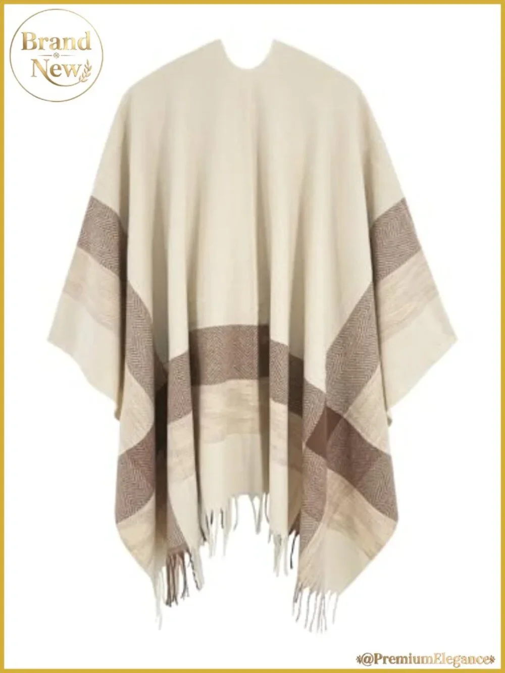 Elegant Reversible Shawl Wrap Poncho Cape Open Front Cardigan